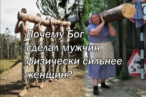 Почему Бог сделал мужчин физически сильнее женщин?