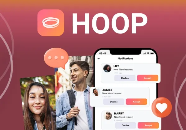 Приложение Hoop для подростков, позволяющее заводить друзей